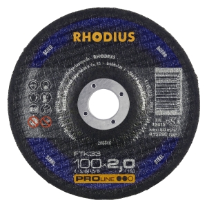 Rhodius FT33 Metall Trennscheibe | Ø100 mm - 2 mm -  16 mm | gekroepft