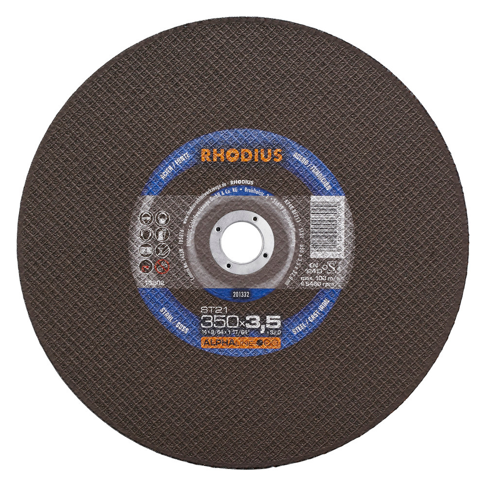 Rhodius ST21 Metall Trennscheibe | Ø350 mm - 3.2 mm -  32 mm | gerade