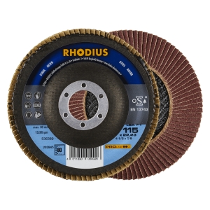 10x Rhodius LSA F1 Fächerschleifscheibe Korn:80 Ø115mm