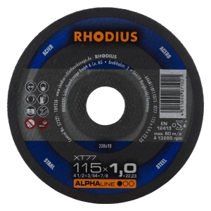 Rhodius XT77 Metall Trennscheibe | Ø115 mm - 1 mm -  22.23 mm | gerade