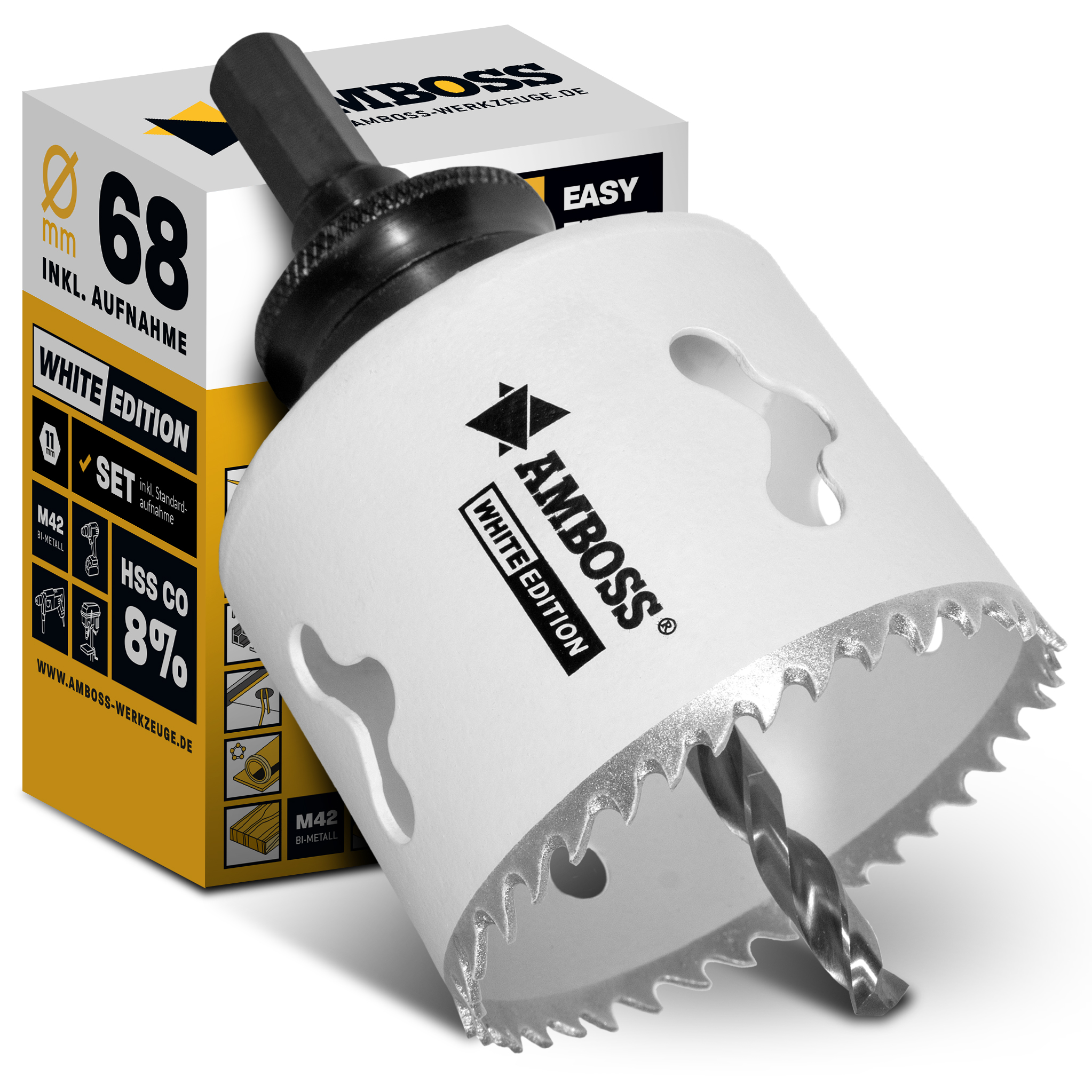 Amboss M42 BiMetall  Lochsäge 68 mm  inkl. 6 kant Aufnahme