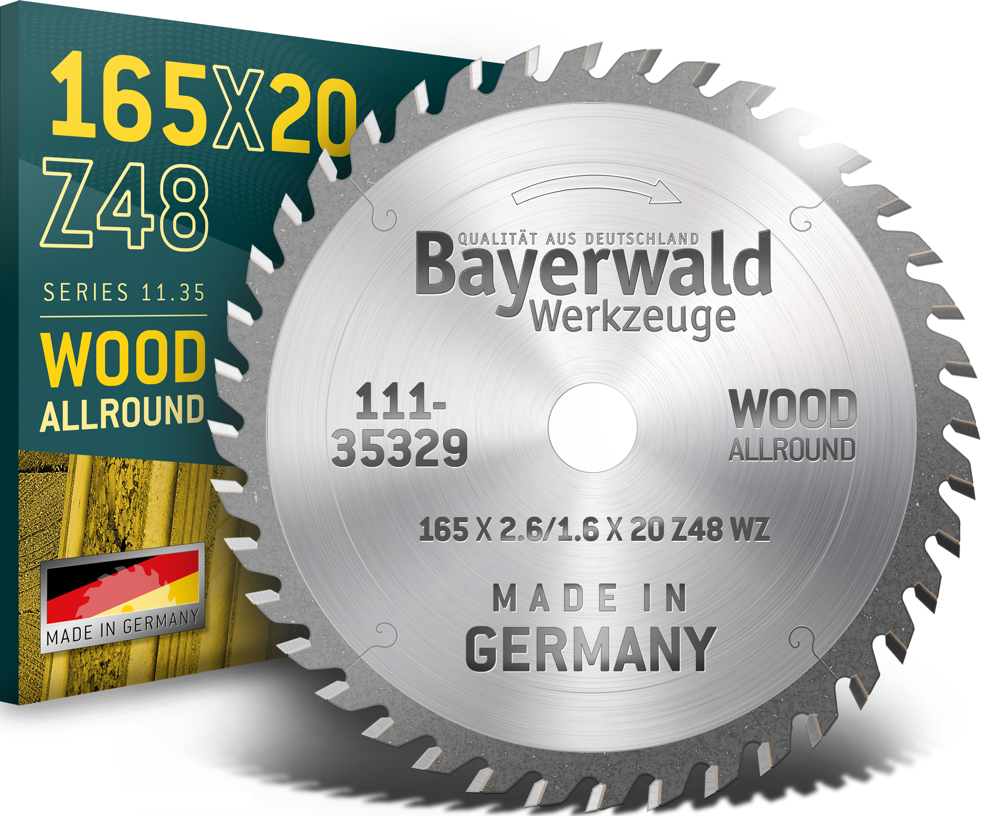 HM Kreissägeblatt - 165 x 2.6/1.6 x 20  Z48 WZ