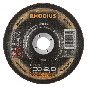 Rhodius FT38 Metall Trennscheibe | Ø100 mm - 2 mm -  16 mm | gekroepft