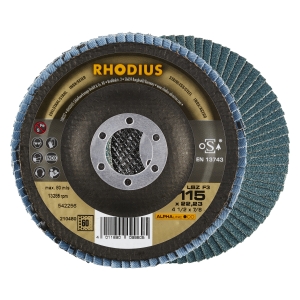 10x Rhodius LSZ F3 Fächerschleifscheibe Korn:60 Ø115mm