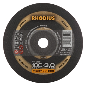 Rhodius FT38 Metall Trennscheibe | Ø180 mm - 3 mm -  22.23 mm | gerade