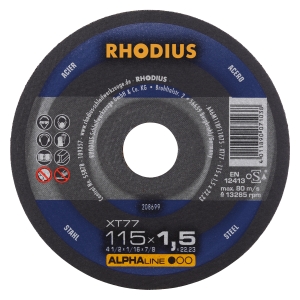 Rhodius XT77 Metall Trennscheibe | Ø115 mm - 1.5 mm -  22.23 mm | gerade