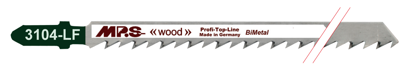 5x MPS 3104-LF Stichsägeblatt Länge 132/110 mm