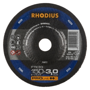 Rhodius FT33 Metall Trennscheibe | Ø150 mm - 3 mm -  22.23 mm | gekroepft