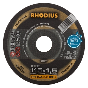 Rhodius XT38 Metall Trennscheibe | Ø115 mm - 1.5 mm -  22.23 mm | gerade