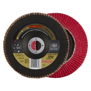 10x Rhodius JUMBO SPEED Fächerschleifscheibe Korn:40 Ø150mm