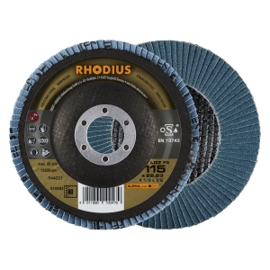 10x Rhodius LGZ F3 Fächerschleifscheibe Korn:80 Ø115mm
