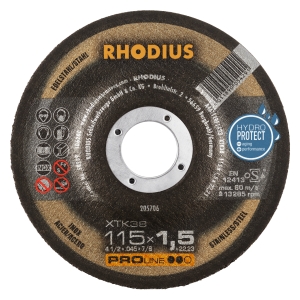 Rhodius XT38 Metall Trennscheibe | Ø115 mm - 1.5 mm -  22.23 mm | gekroepft