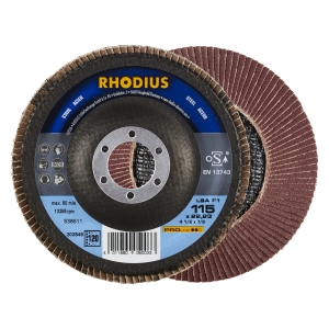 10x Rhodius LSA F1 Fächerschleifscheibe Korn:120 Ø115mm