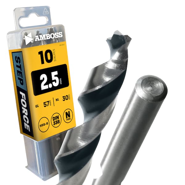10 x HSS G STEP Force Metallbohrer DIN 338 - Ø:2.5 mm