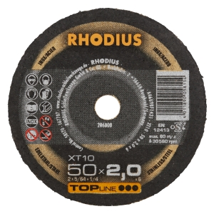 Rhodius XT10 Trennscheibe | Ø50 mm - 2 mm -  6 mm | Mini-gerade