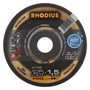 Rhodius XT38 Metall Trennscheibe | Ø125 mm - 1.5 mm -  22.23 mm | gerade