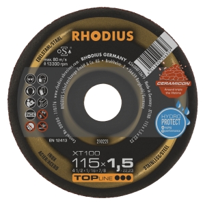 Rhodius XT100 Metall Trennscheibe | Ø115 mm - 1.5 mm -  22.23 mm | gerade