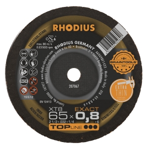 Rhodius XT8 Exact Trennscheibe | Ø65 mm - 0.8 mm -  6 mm | Mini-gerade