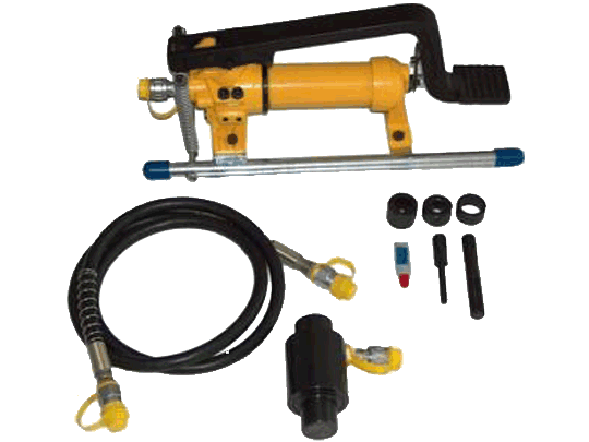 WAB Hydraulikstanze mit Fußpumpe, Schlauch und Zylinder