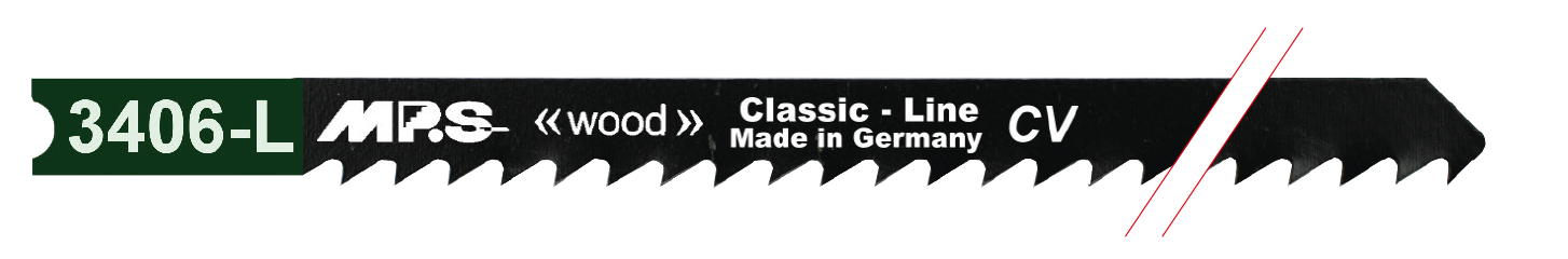 5x MPS 3406-L Stichsägeblatt Länge 132/110 mm