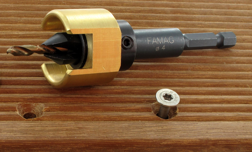 Bohrer-Senker-Satz 4 mm inkl. Tiefenanschlag. Senkdurchmesser 12 mm
