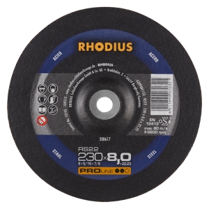 10x Rhodius RS22 Schruppschleifscheibe 230x8x22.23 mm