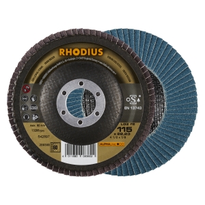 10x Rhodius LGZ F2 Fächerschleifscheibe Korn:60 Ø115mm