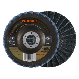 10x Rhodius VLS Fächerschleifscheibe fein Ø125mm