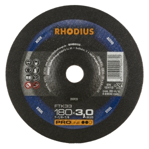 Rhodius FT33 Metall Trennscheibe | Ø180 mm - 3 mm -  22.23 mm | gekroepft
