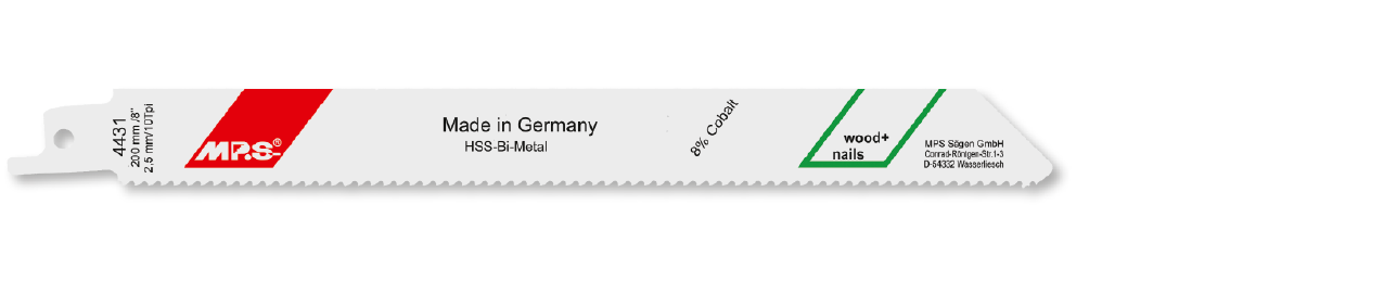 100x MPS BiM Säbelsägeblatt - 200 mm Länge 10 ZpZ