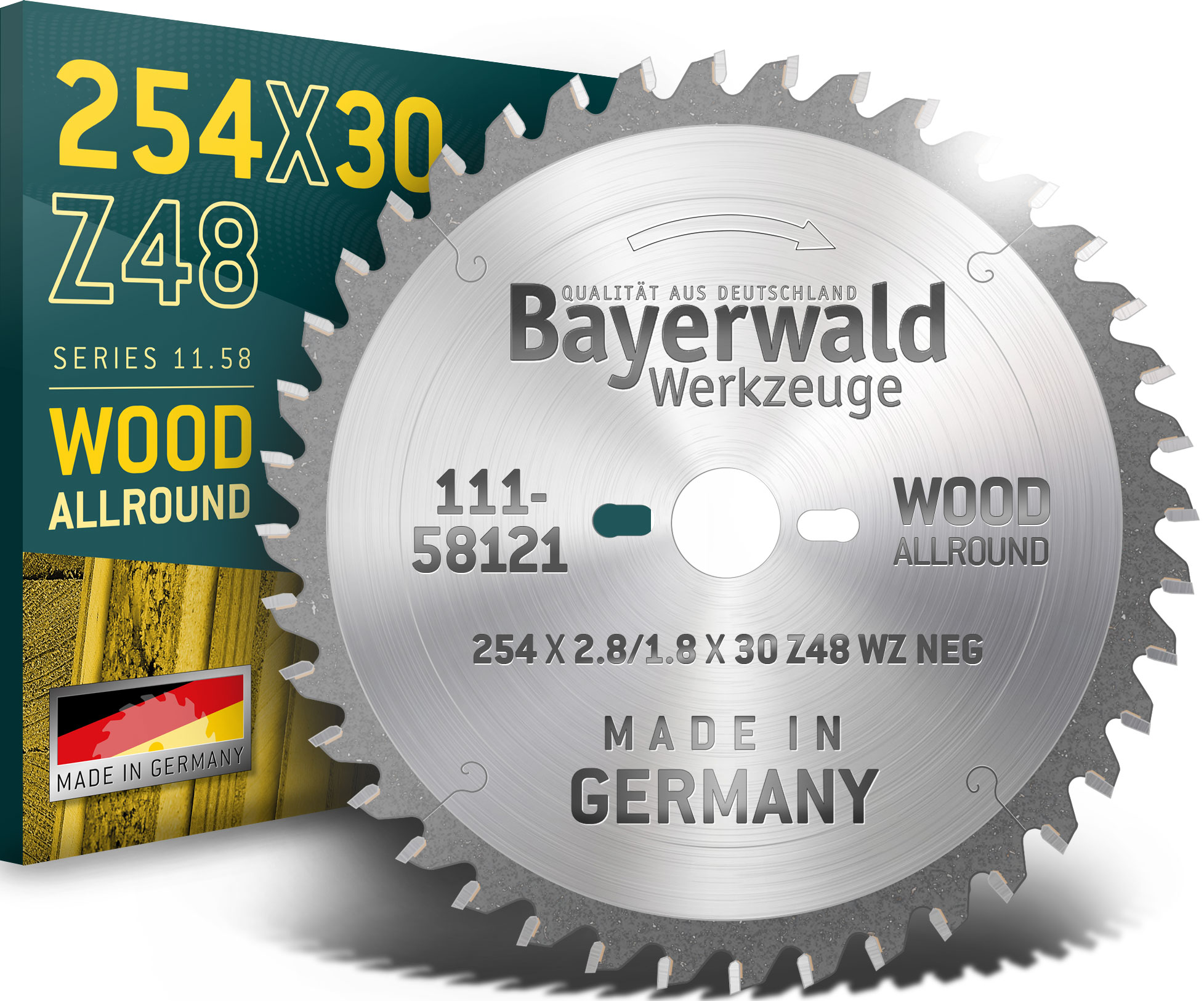 HM Kreissägeblatt - 254 x 2.8/1.8 x 30 Z48 WZ neg.