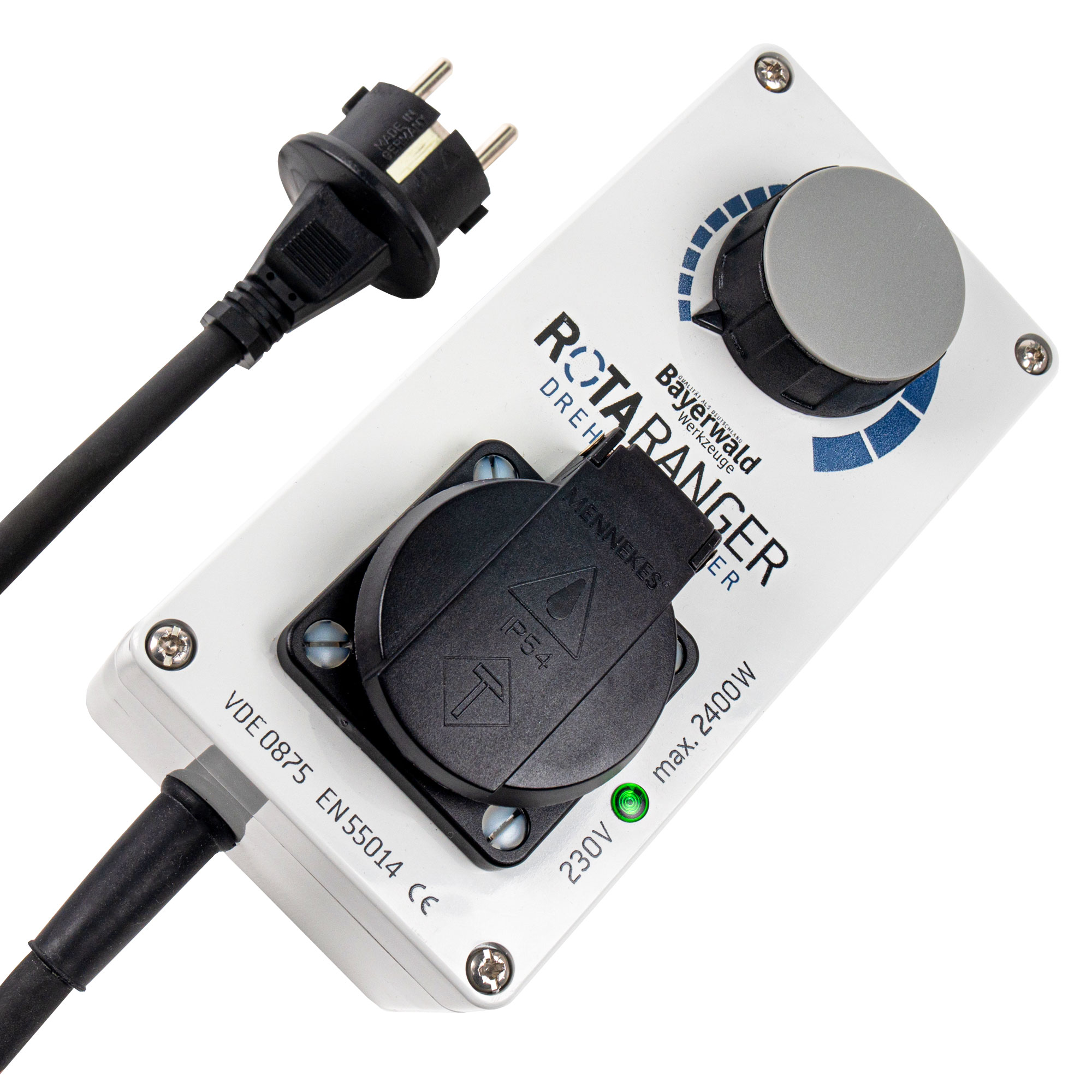 Elektronischer Drehzahlregler - 230 V bis 2400 W - Bayerwald Rotaranger