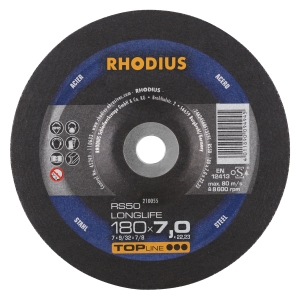 10x Rhodius RS66 Schruppschleifscheibe 180x7x22.23 mm